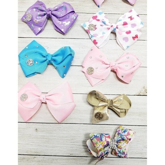 JoJo Siwa Bows 16 Mini Small Multi-Color Rhinestone Cheer Dance 2-3" Nickelodeon - Picture 4 of 6